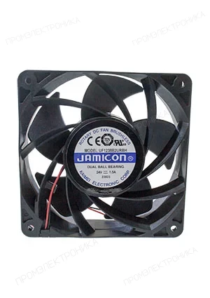 JAMICON UF1238B2URBH, вентилятор 24В 120х120х38мм подшипник качения авторестарт 5200 об/мин