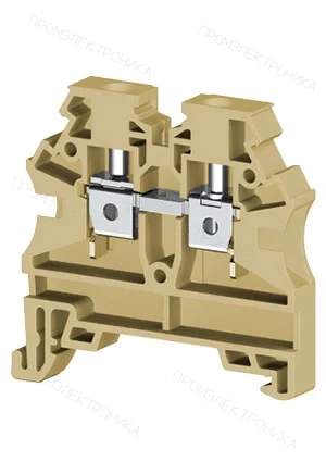 Klemsan 304219RP, Клеммник на DIN-рейку 4мм.кв. (бежевый); AVK4 RD  (RP)