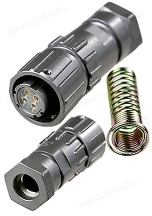 ACIT/POLSUN FQ14-4T-8, розетка на кабель герметичн. IP67 4 контакта 10А 500В
