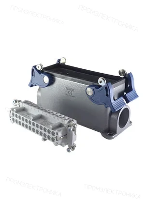 EMAS EBM24PD14, Розетка, 4-фиксатора, боковой ввод, для панели, 24 полюса, 16А