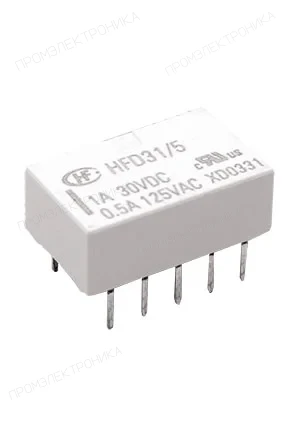 HONGFA HFD31/5, Реле блокировки с одной катушкой, 5 VDC, DIP