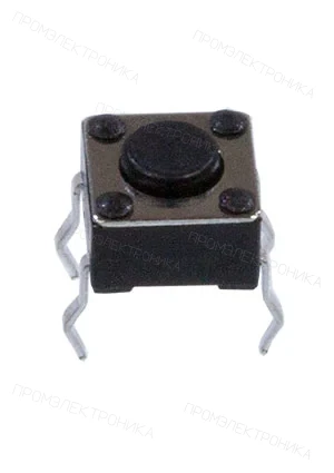 Gangyuan KAN0611-0431B, кнопка тактовая 6х6 h=4.3мм (=0643HIM TS-A1PS)
