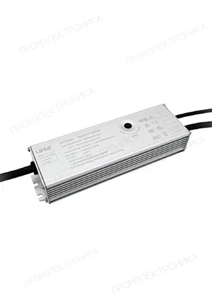 Lifud LF-FDB200, LED драйвер, 200Вт, вх 90-305VAC, вых 650-900мА 180-260VDC, неизолир, потенц, IP67, метал