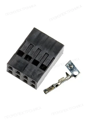 NXU BLD-8, гнездо на кабель КОМПЛЕКТ С КОНТАКТАМИ шаг 2.54мм 2x4 (130A-D08)