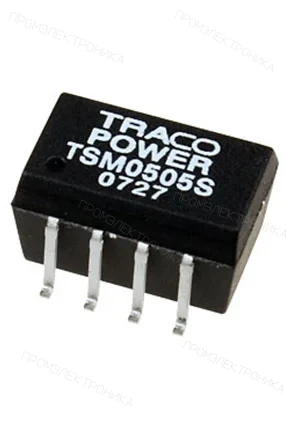 Traco TSM0505S, DC-DC преобразователь SMD 1Вт вход 5ВDC выход 5В/200мА