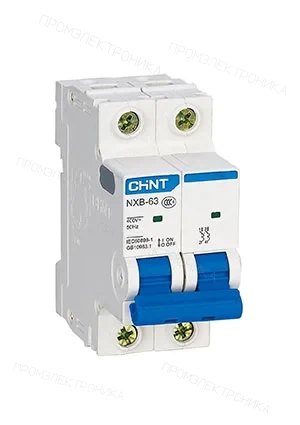 CHINT 814093, Авт. выкл. NXB-63 2P 20A 6кА х-ка C
