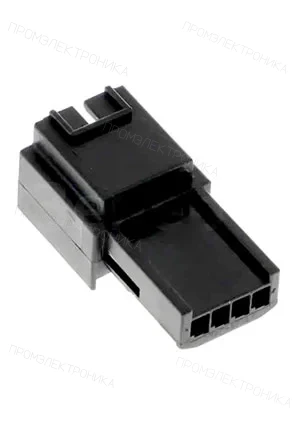 TE Connectivity 936121-1, Корпус разъема, 4 позиции, шаг 2,54мм, черный, Wire-to-Wire, MQS TAB
