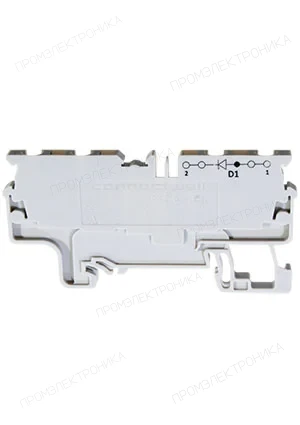 ConnectWell CX2.5/4(E)D1, Четырехрядная клемма, пружинные зажимы проводника до 2.5 мм.кв. 1A 1000V, аналог для 2