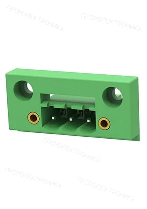 Dinkle 2EHDP-03P, Клеммник на плату, шаг 5.08мм, 300В, 15А, 3 контакта