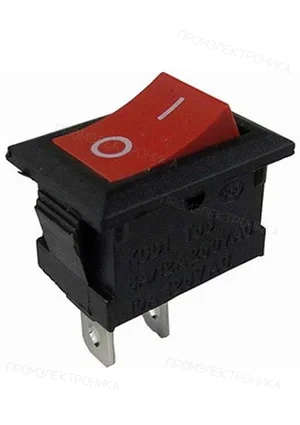 REXANT RWB-101R, выключатель клавишный 250В 3А (2с) ON-OFF красный  Micro (36-2011)