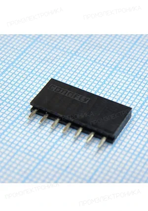 CONNFLY DS1023-1x7S21, гнездо на плату 2.54мм 1х7 прямое PBS-7