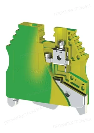 Klemsan 334450, Клеммник на DIN-рейку 2,5 - 4 мм.кв., (земля); AVK 2,5-4TK