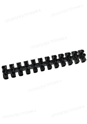 TDM electric ЗВИ-10, зажим винтовой 10А 12пар 1,5-6мм2  100С черный SQ0510-0033