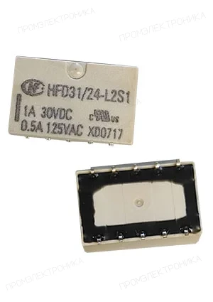HONGFA HFD31/24-L2S1R, Миниатюрное сигнальное реле, 24 VDC, 125 V, 2 A