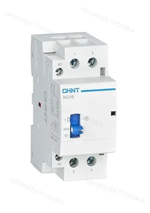 CHINT 257415, Контактор модульный с ручн. упр. NCH8-20M/02 AC220-240В 50/60Гц