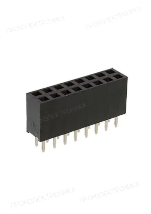 KLS PBD-16, гнездо на плату шаг 2.54мм 2x8 прям. (L-KLS1-208-2-16-S)
