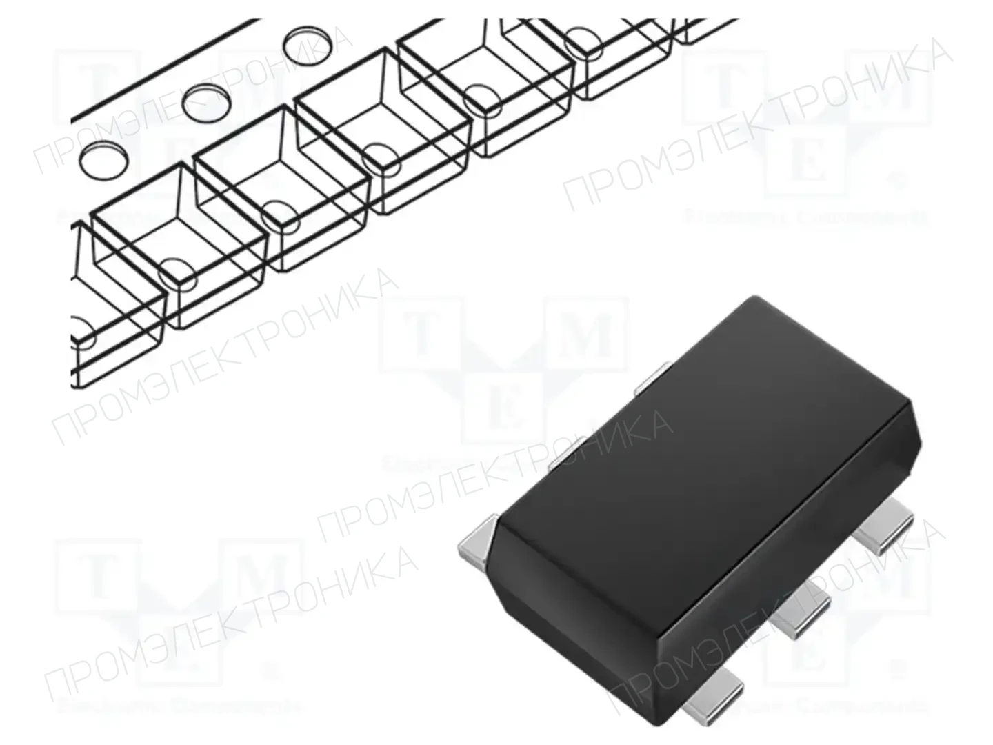 Texas Instruments TPD4E001DRLR — Диоды защитные - сборки