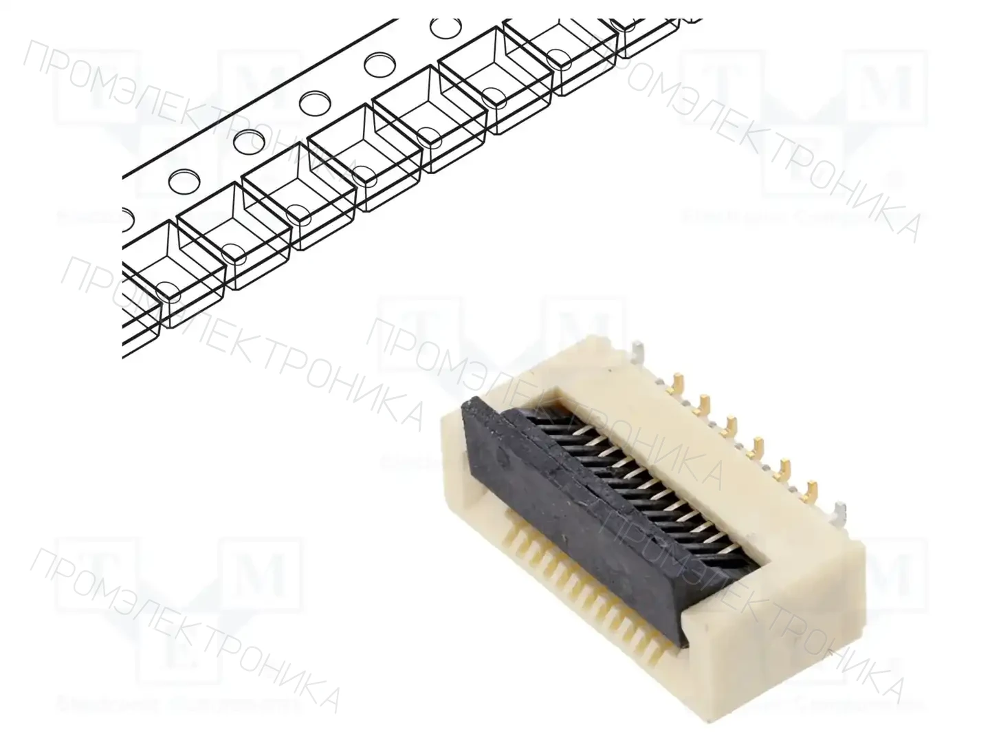GCT FFC2A36-12-0-G-R — Разъeмы FFC/FPC растр 0,5мм