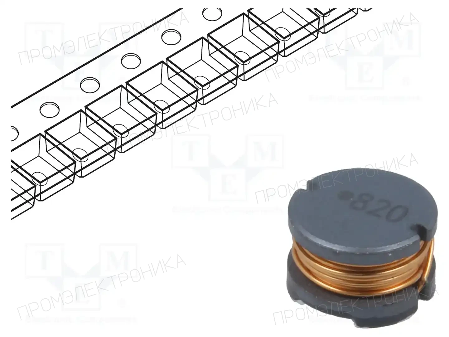BOURNS SDR0805-820KL — Дроссели