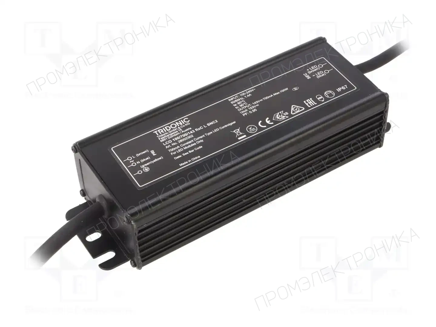 TRIDONIC LCO 100/700/143 FIXC L SNC2 — Блоки питания для LED