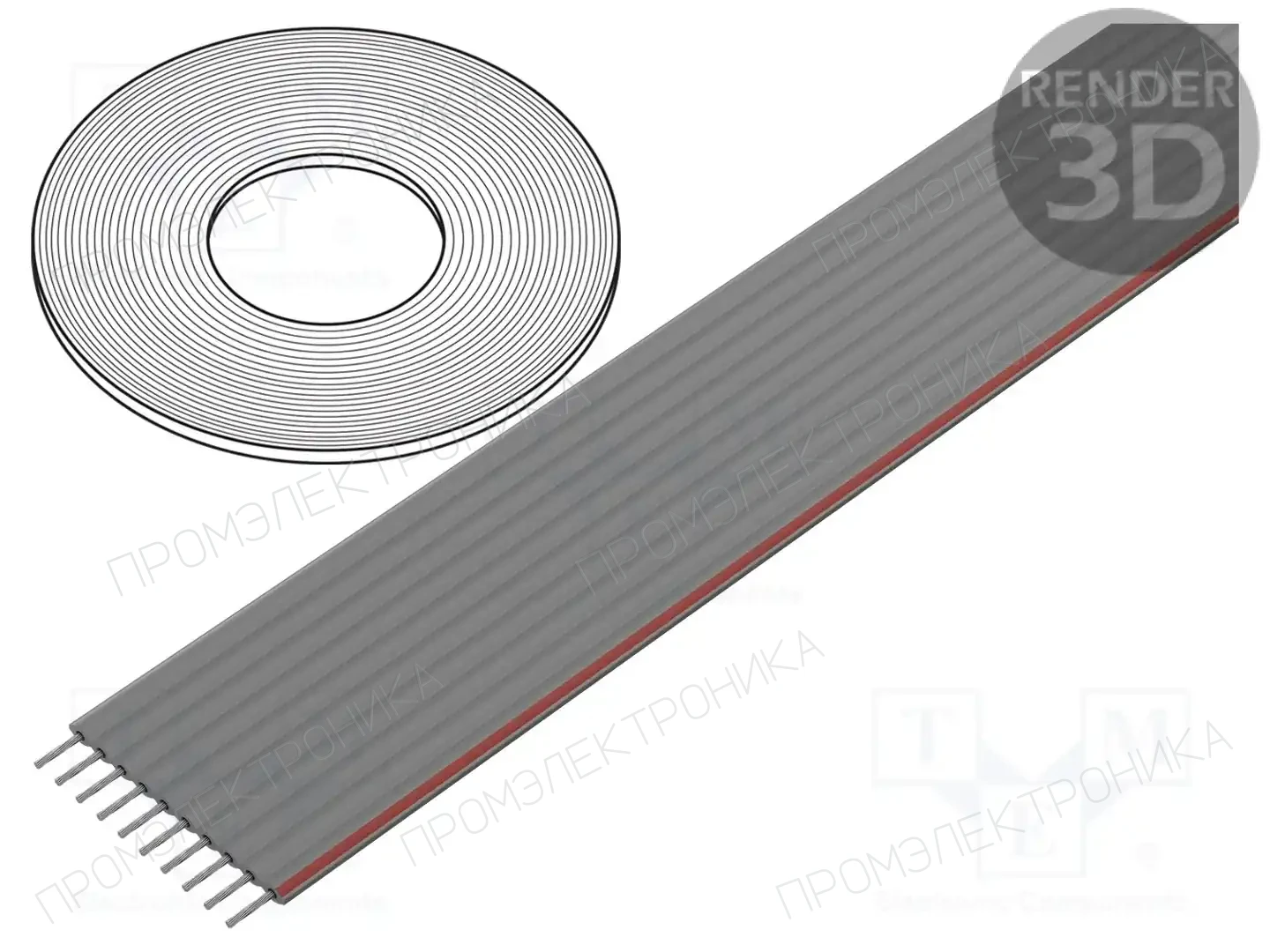 CONNFLY DS1057-10A282R-30.5 — Провода ленточные одноцветные