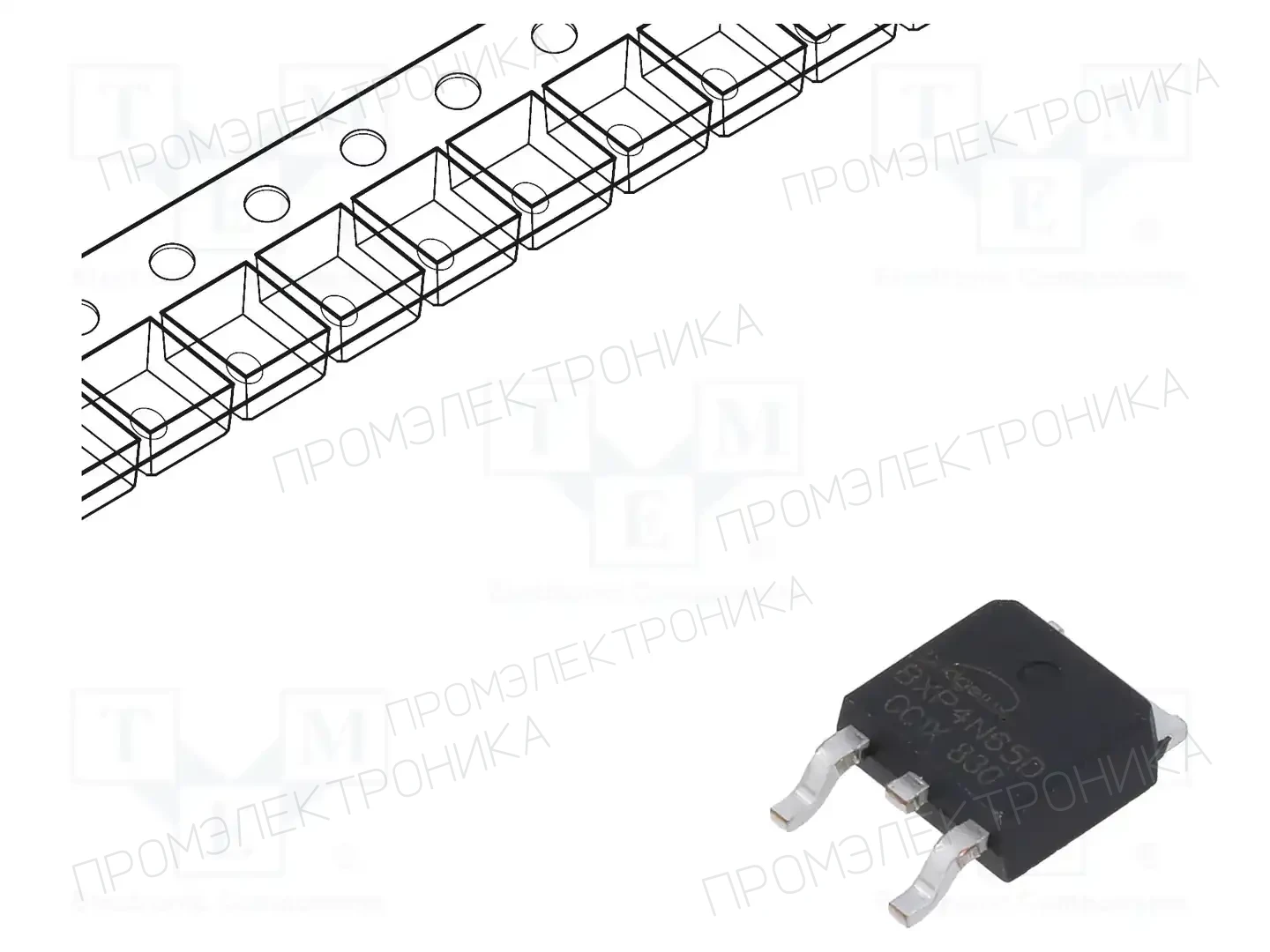 BRIDGELUX BXP4N65D — Транзисторы с каналом N SMD