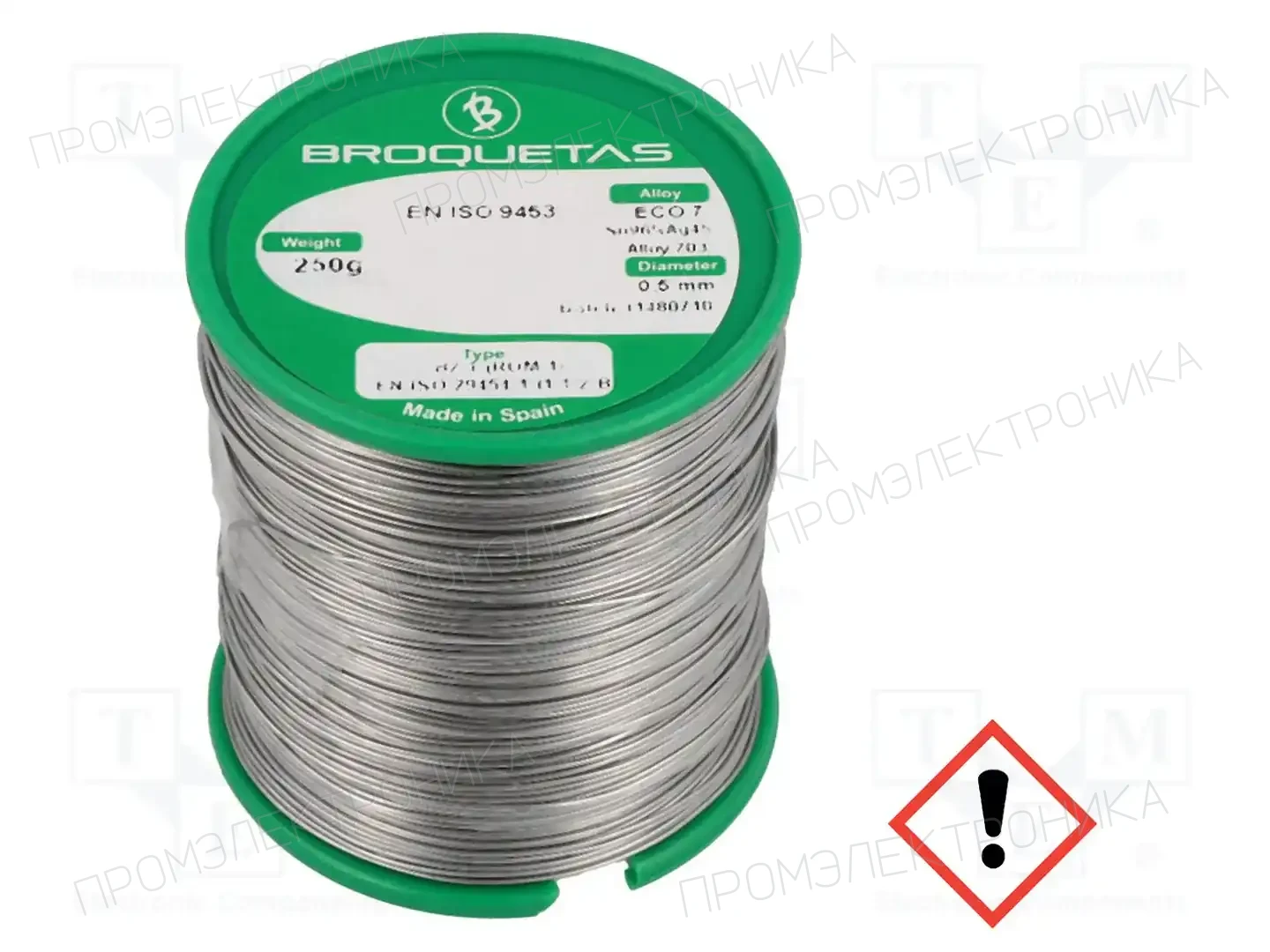 BROQUETAS ECO 7 B2.1 0,5MM 250G — Паяльные провода бессвинцовые