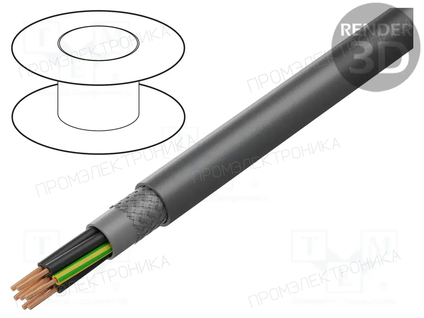 ALPHA WIRE 901407CY SL001 — Провода многожильные экранированные