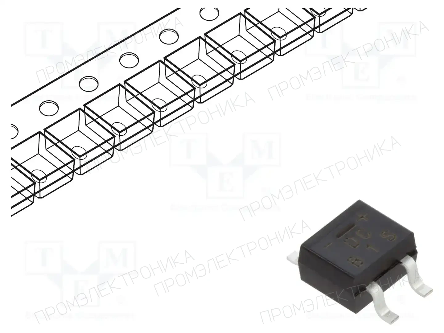 DC COMPONENTS B1S — Однофазные мосты диодные SMD/THT