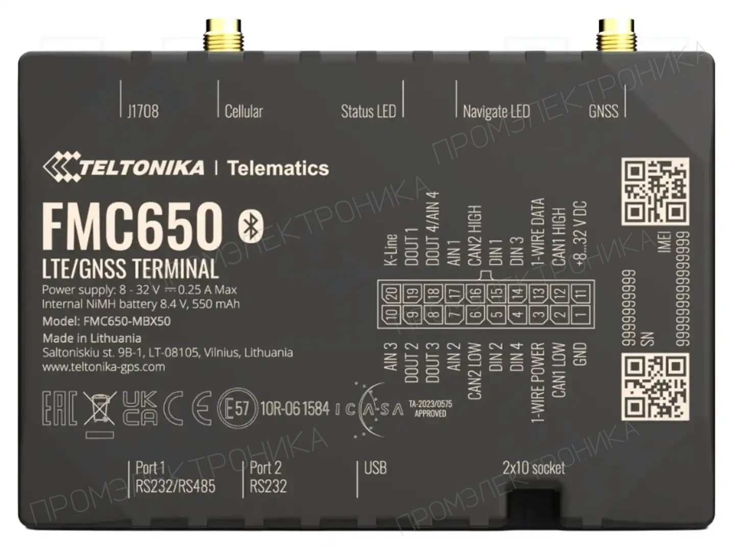 TELTONIKA TELEMATICS FMC650 — Модули M2M (GPRS/LTE/5G)