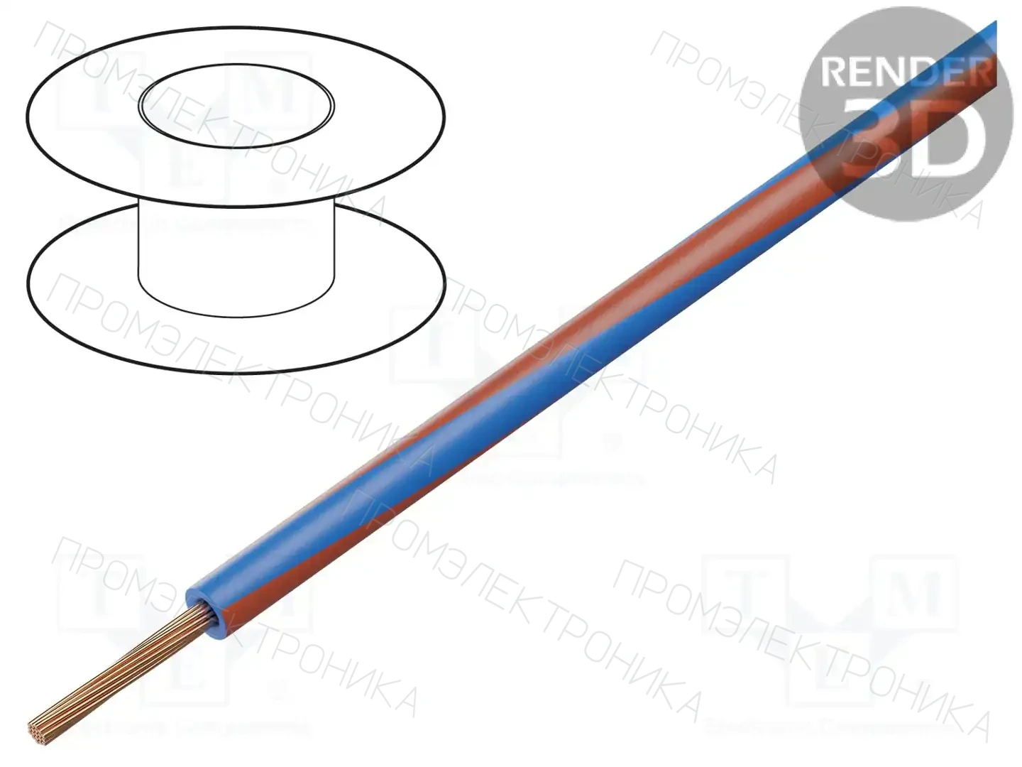 BQ CABLE LGY0.35-BL/RD — Провода одножильные - тросик