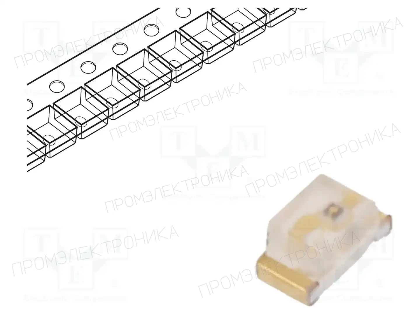 KINGBRIGHT ELECTRONIC KPT-1608MGC — Светодиоды SMD цветные