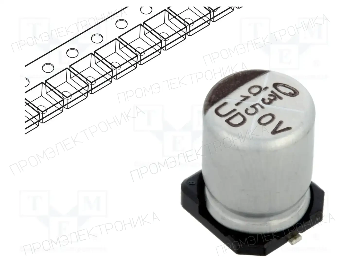NICHICON UUD1V151MNL1GS — Конденсаторы электролитические SMD