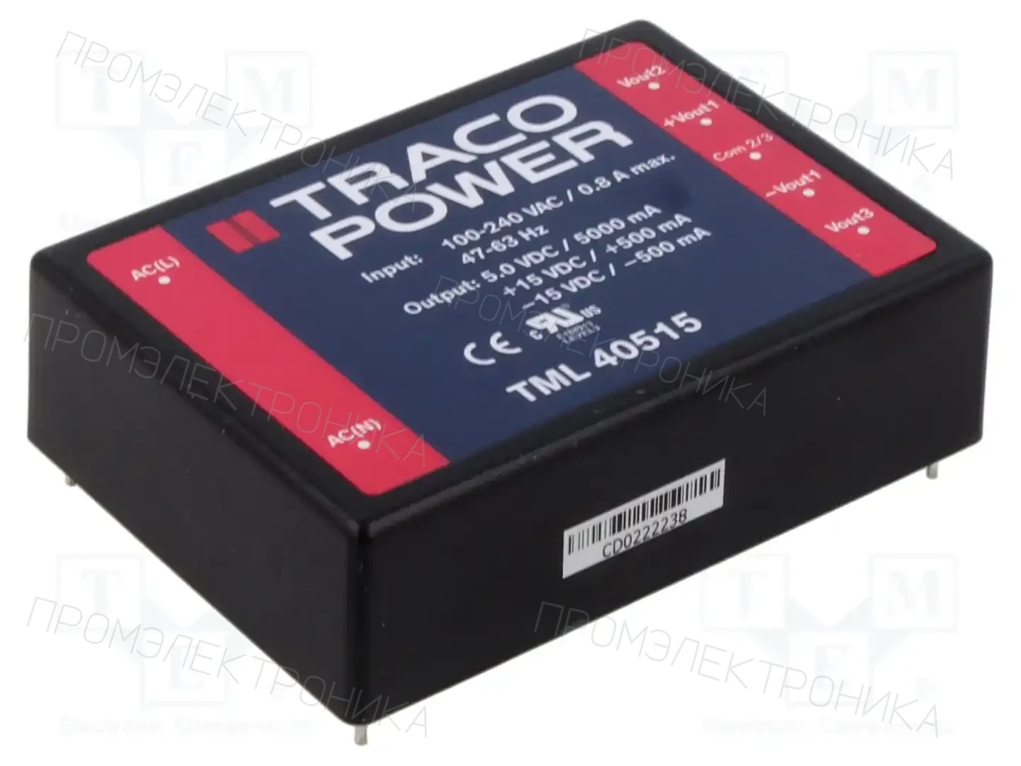 TRACO POWER TML 40515 — Преобразователи AC/DC для PCB
