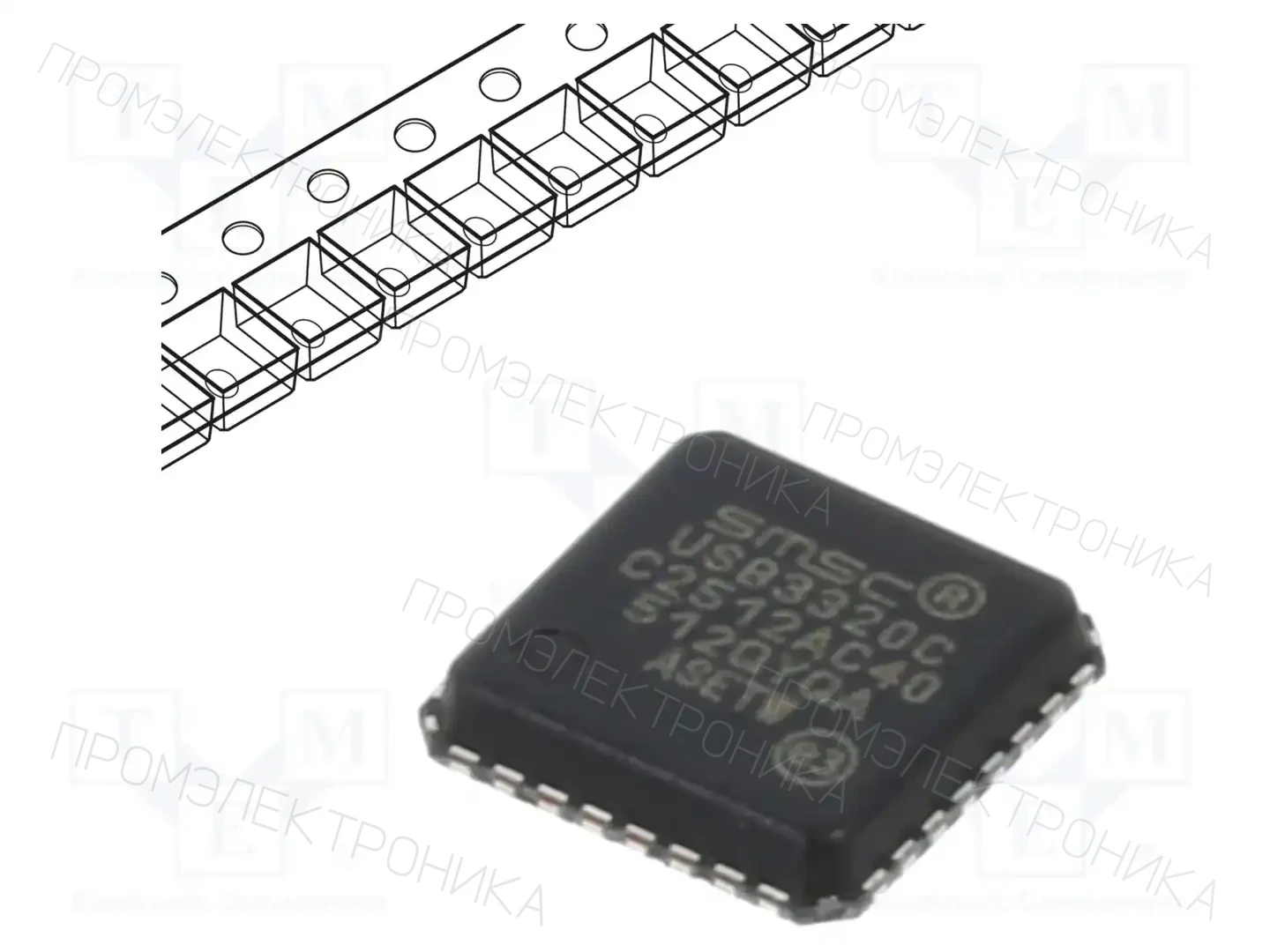 Microchip Technology USB3320C-EZK — Микросхемы - интерфейс USB