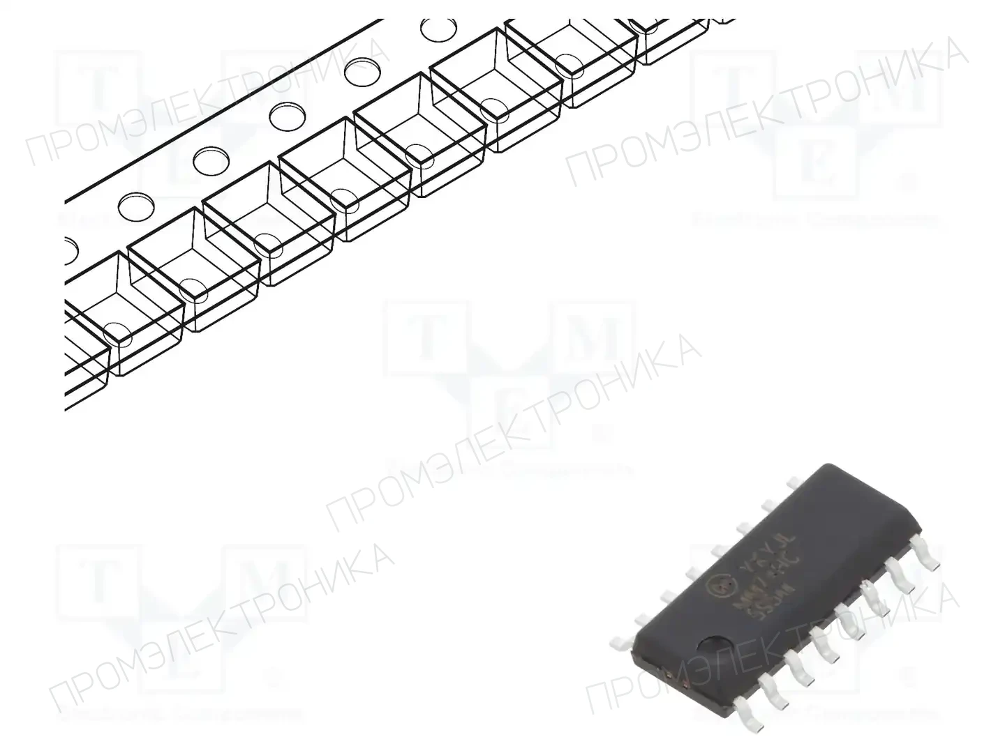 onsemi MM74HC595MX — Сдвигающие регистры