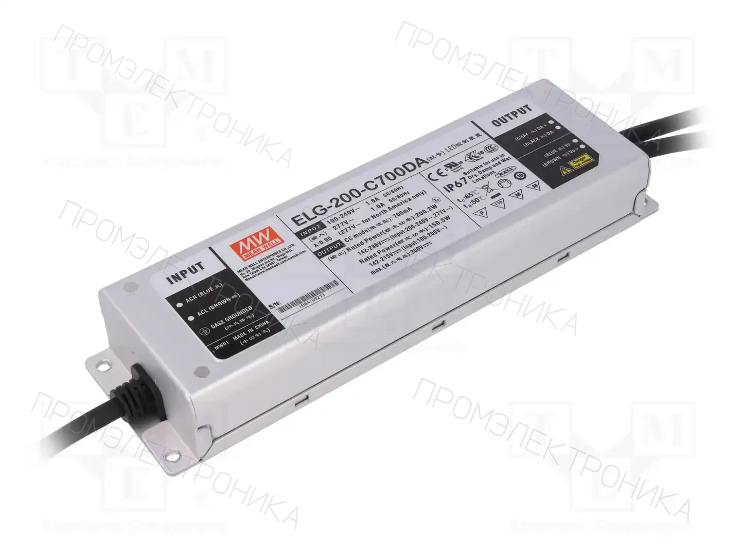 MEAN WELL ELG-200-C700DA — Блоки питания для LED