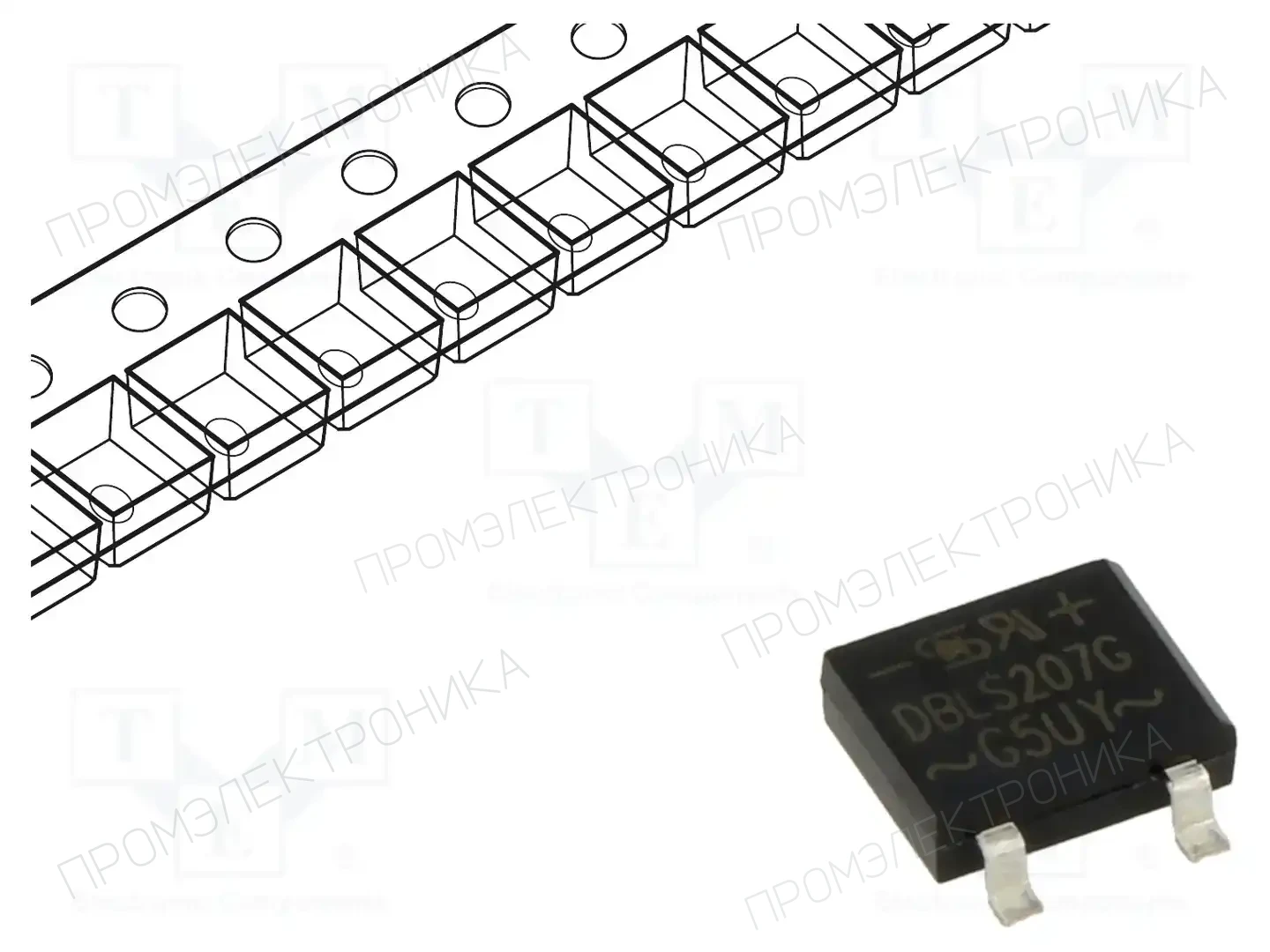 TAIWAN SEMICONDUCTOR DBLS207G — Однофазные мосты диодные SMD/THT