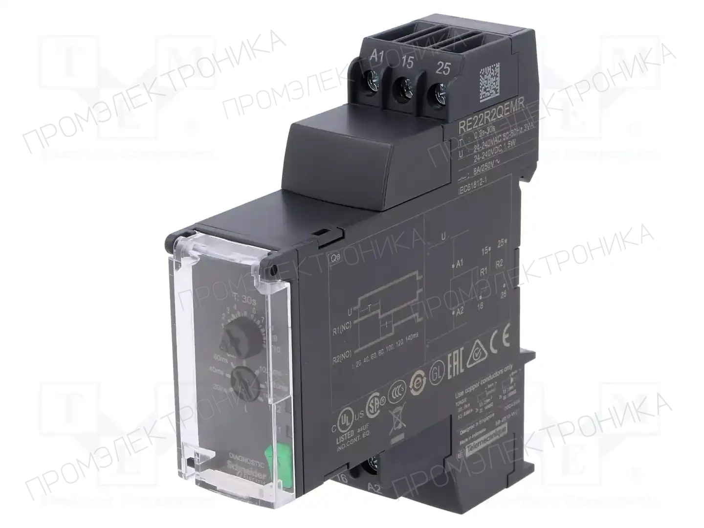 SCHNEIDER ELECTRIC RE22R2QEMR — Временные аналоговые реле