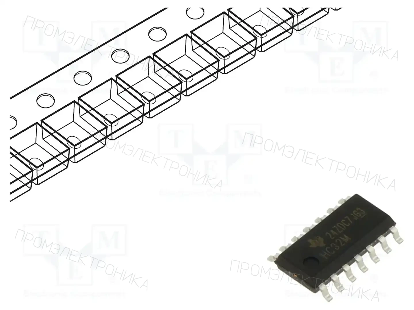 Texas Instruments CD74HC32M96 — Ворота, инверторы