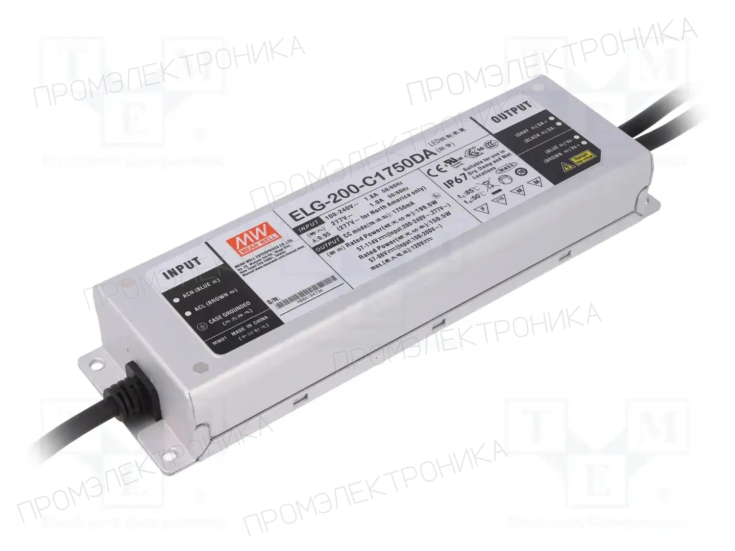 MEAN WELL ELG-200-C1750DA — Блоки питания для LED