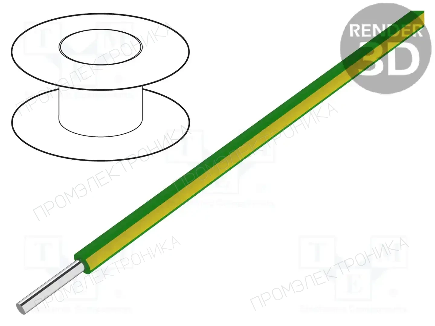 ALPHA WIRE 6717S GY001 — Провода одножильные - проволока