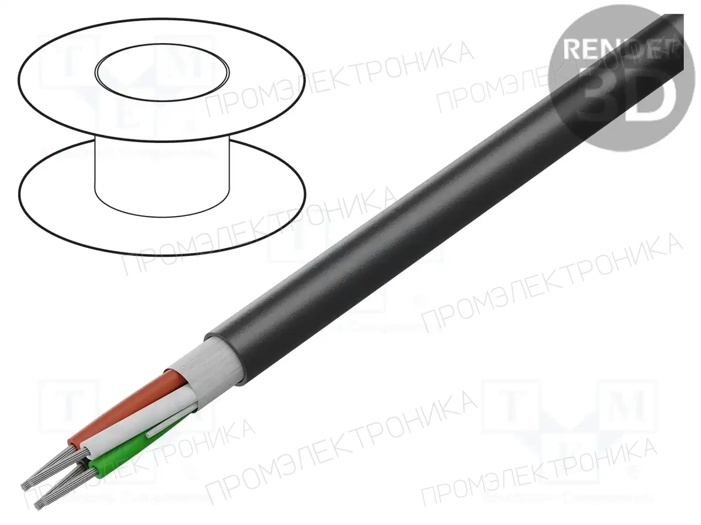 ALPHA WIRE 25104 BK005 — Провода многожильные экранированные