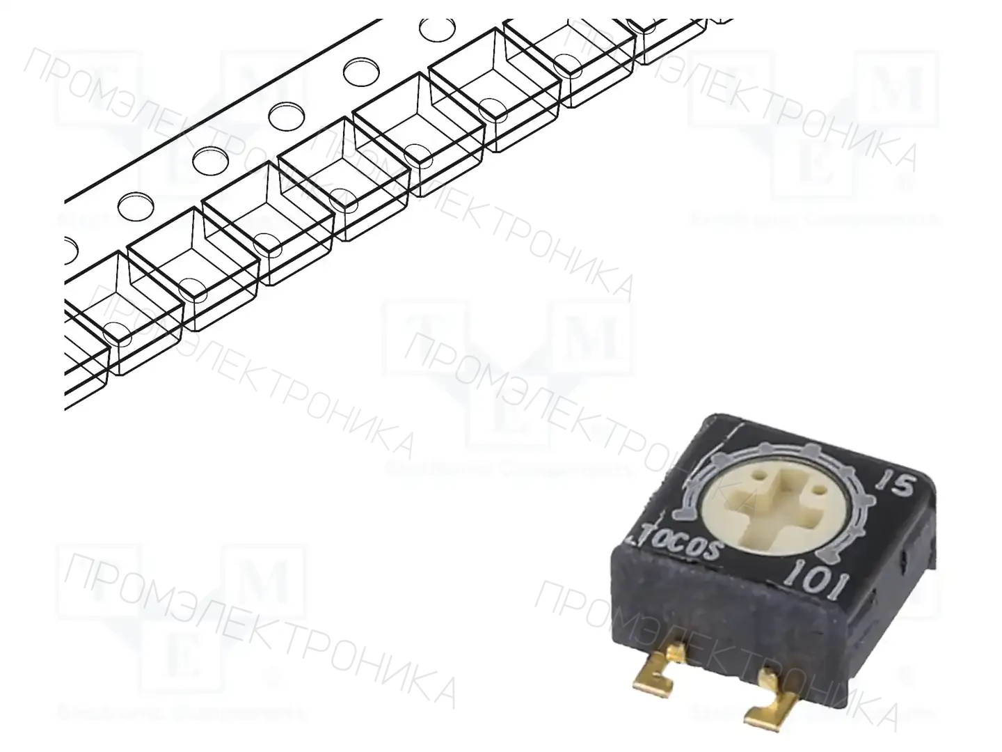TOCOS G43BT-B101 — Потенциометры SMD однооборотные