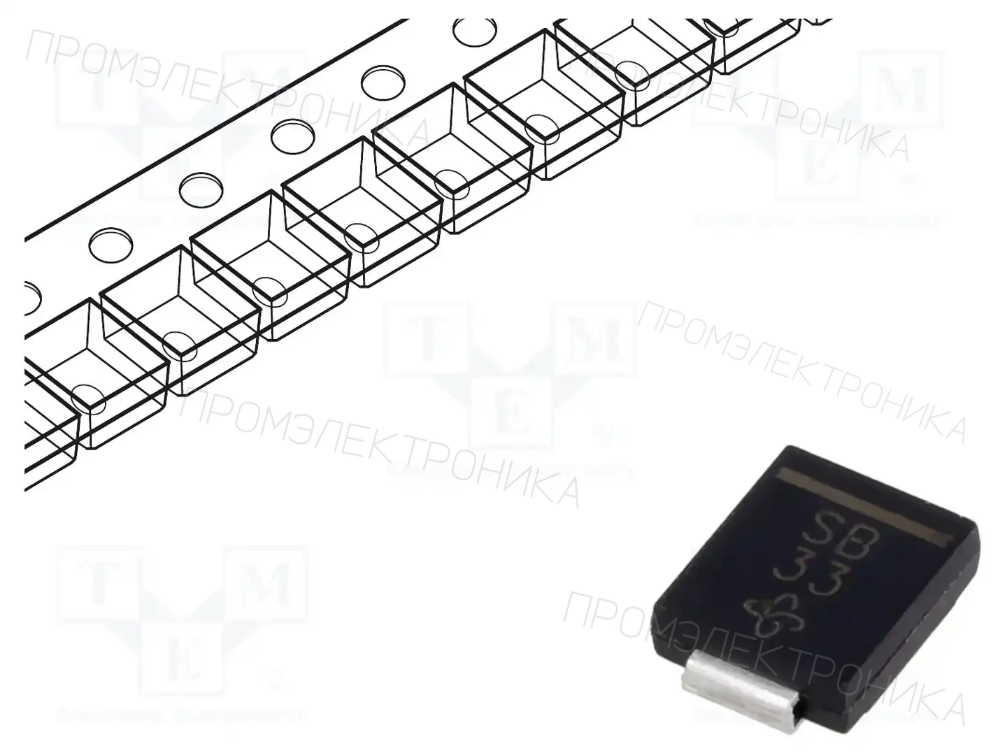 VISHAY S3B-E3/57T — Универсальные диоды SMD