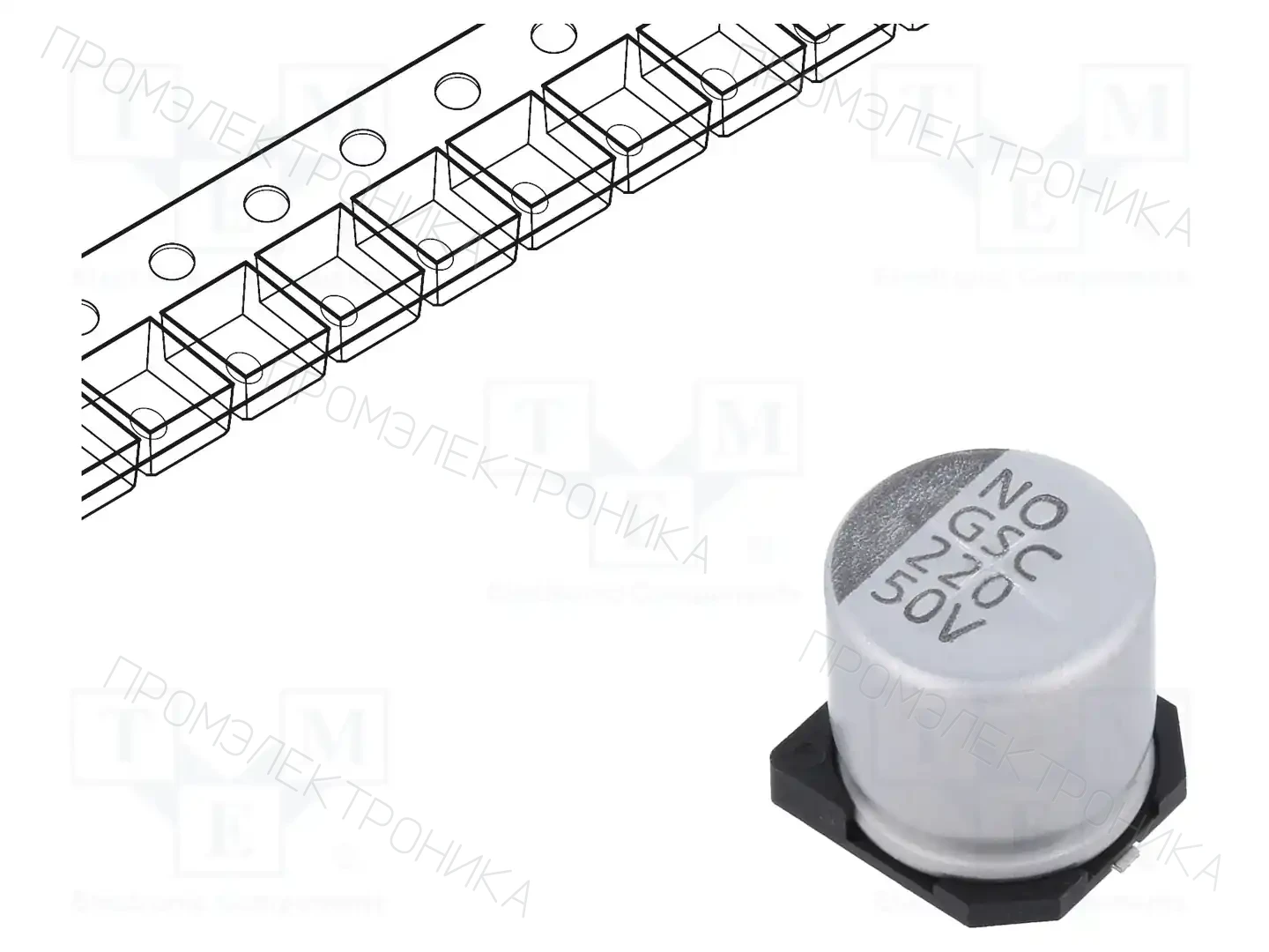 VISHAY GSC00AG2211HARL — Конденсаторы электролитические SMD
