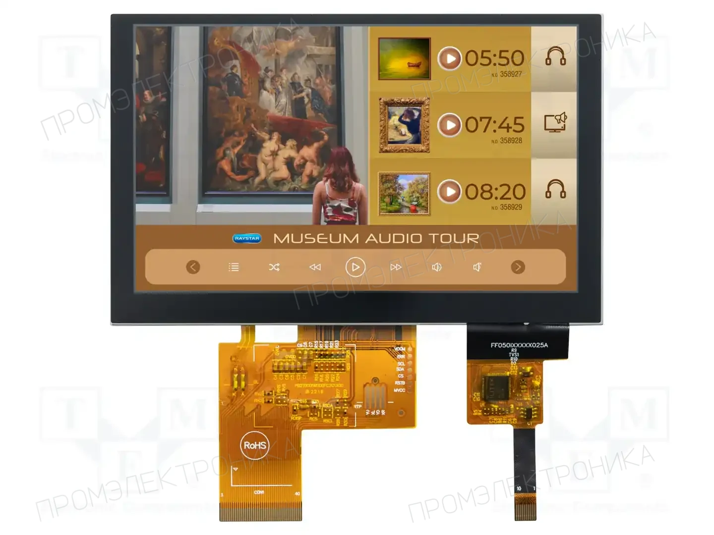 RAYSTAR OPTRONICS RFF500F-AWW-DNG — Дисплеи TFT
