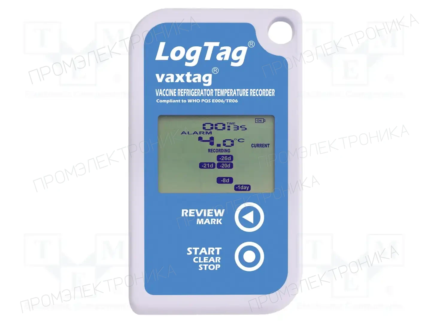 LogTag VAXTAG (WHO) — Регистраторы температуры и влажности