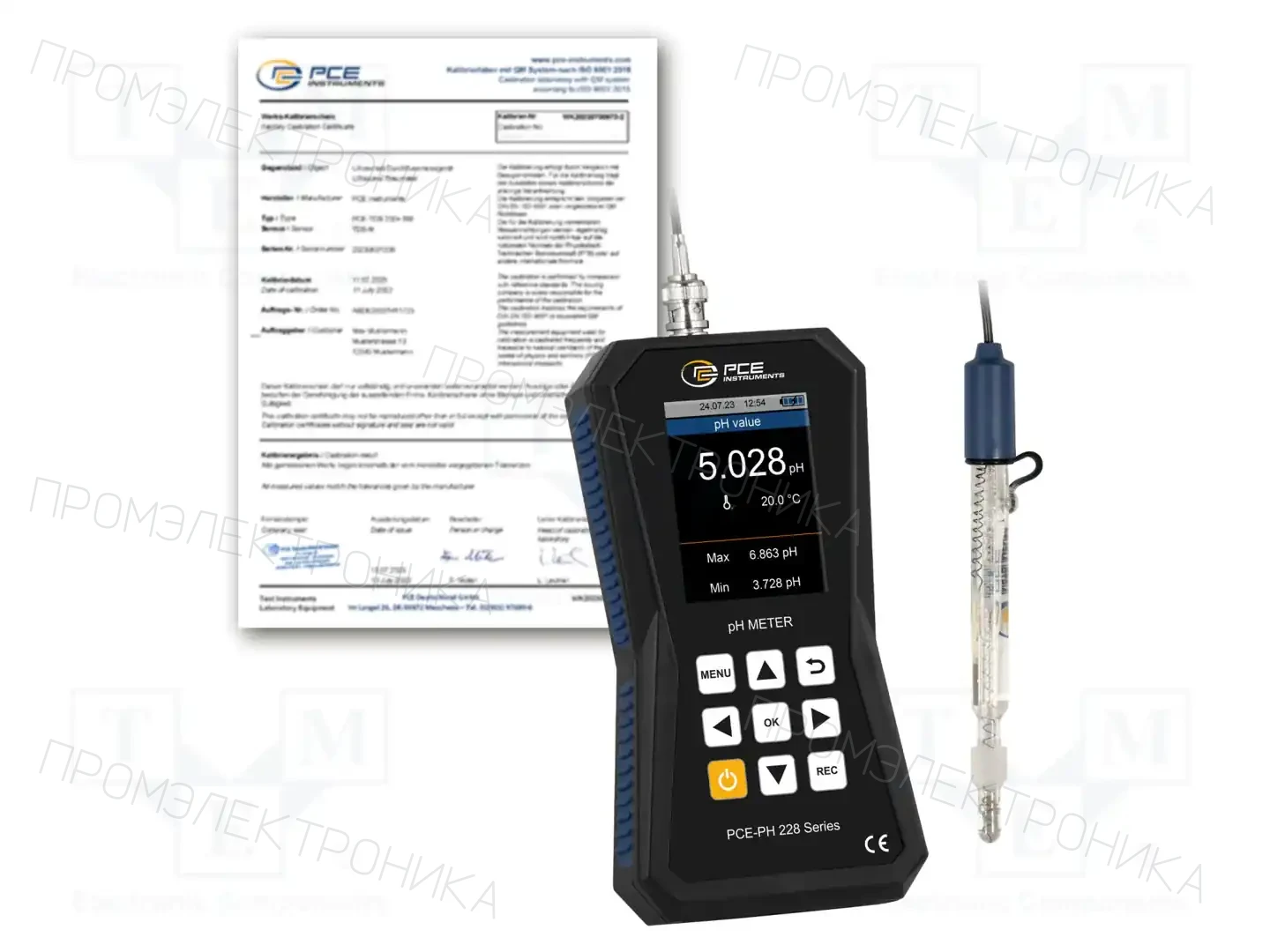 PCE INSTRUMENTS PCE-PH 228LAB-LC-ICA — Измерители и тестеры pH