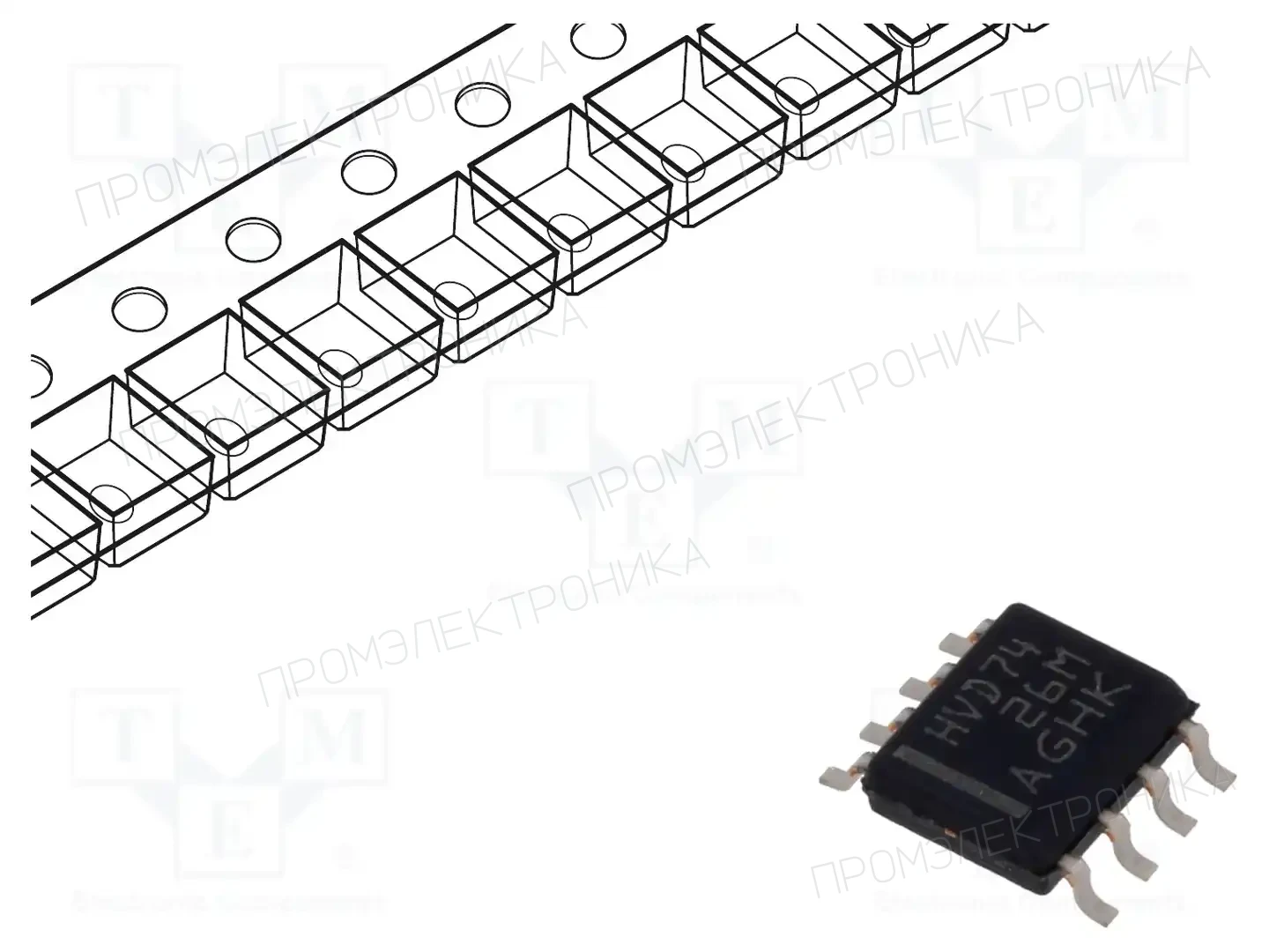 Texas Instruments SN65HVD74DR — Микросхемы - RS232 / RS422 / RS485